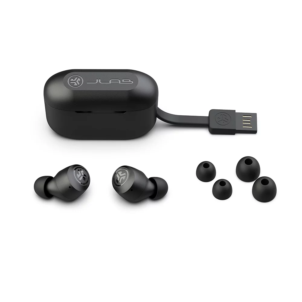 JLab Go Air Pop True Wireless Bluetooth Earbuds + Charging Case, Dual Connect, IPX4 Sweat Resistance, Bluetooth 5.1 Connection, 3 EQ Sound Settings Signature, Balanced, Bass Boost