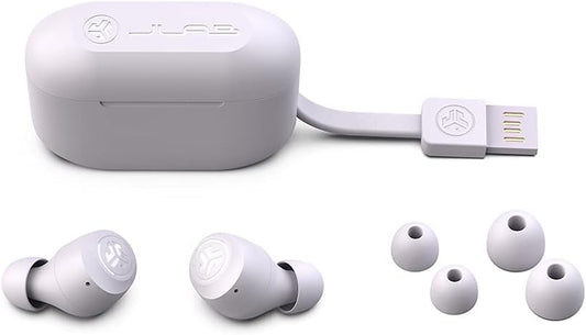 JLab Go Air Pop True Wireless Bluetooth Earbuds + Charging Case, Dual Connect, IPX4 Sweat Resistance, Bluetooth 5.1 Connection, 3 EQ Sound Settings Signature, Balanced, Bass Boost